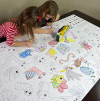 Thumbnail for Bugs Table Size Coloring Sheet