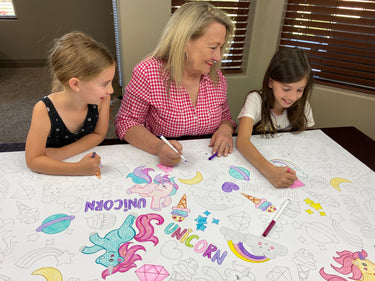 Unicorn Table Size Coloring Sheet
