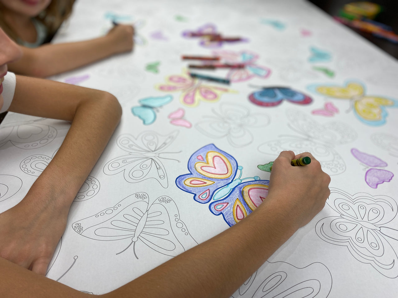 Butterfly Table Size Coloring Sheet