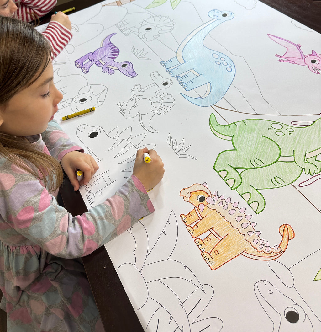 Big Fun, Roar into Adventure with Giant Dinosaur Coloring Page