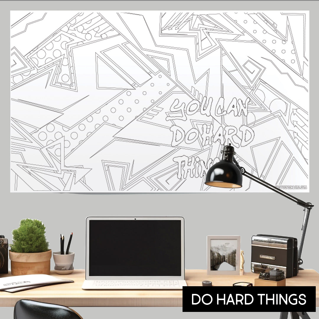 Do Hard Things Table Size Coloring Sheet