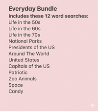 Thumbnail for 12 Pack Word Search Bundle For Senior Centers