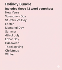 Thumbnail for 12 Pack Word Search Bundle For Senior Centers