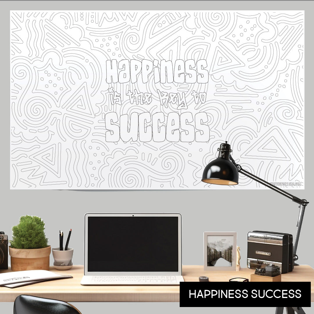 Happiness Success Table Size Coloring Sheet