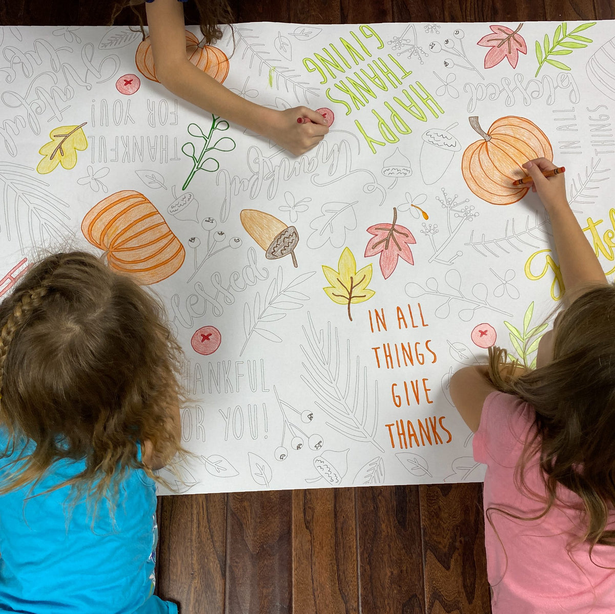 In all things give thanks coloring sheet