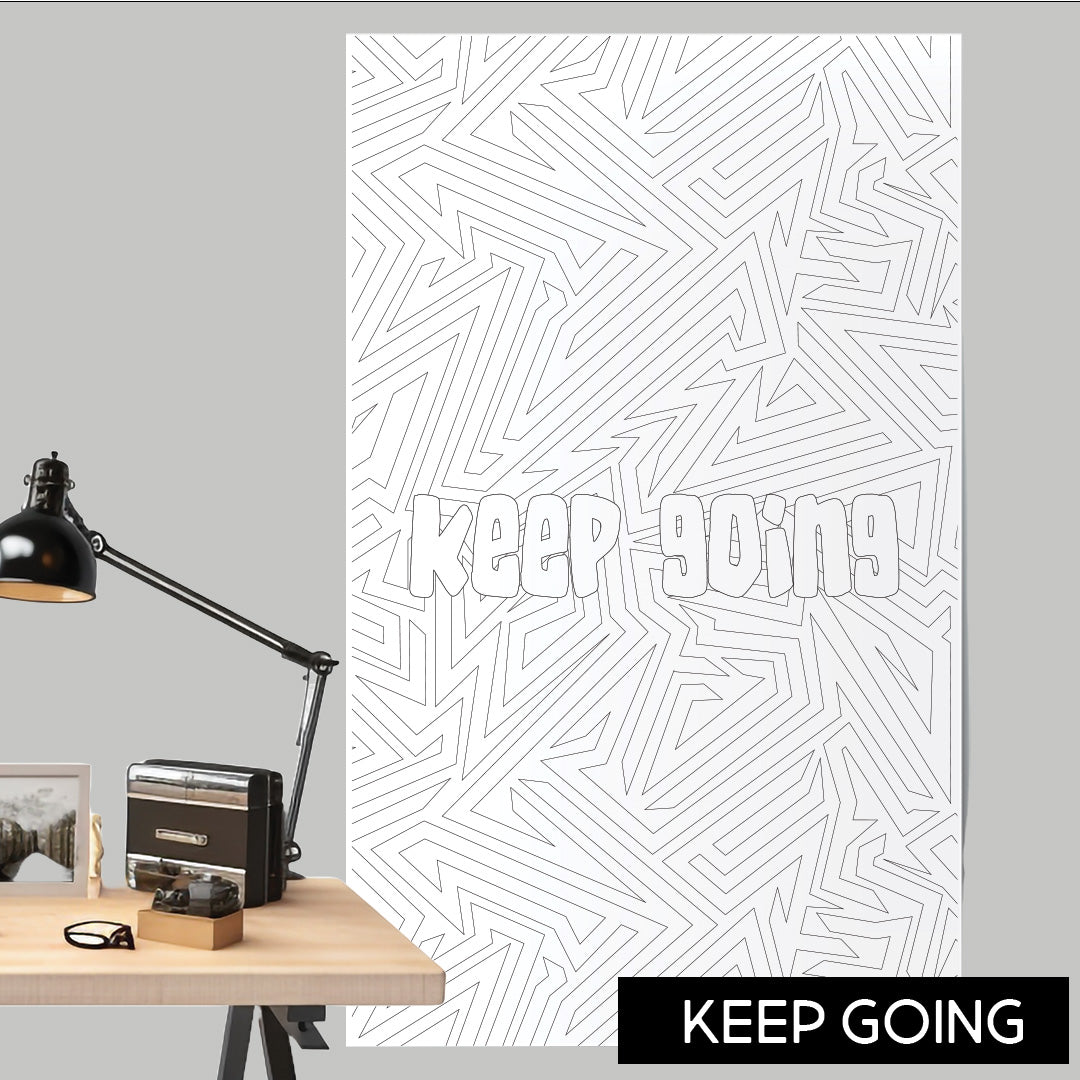 Keep Going Table Size Coloring Sheet