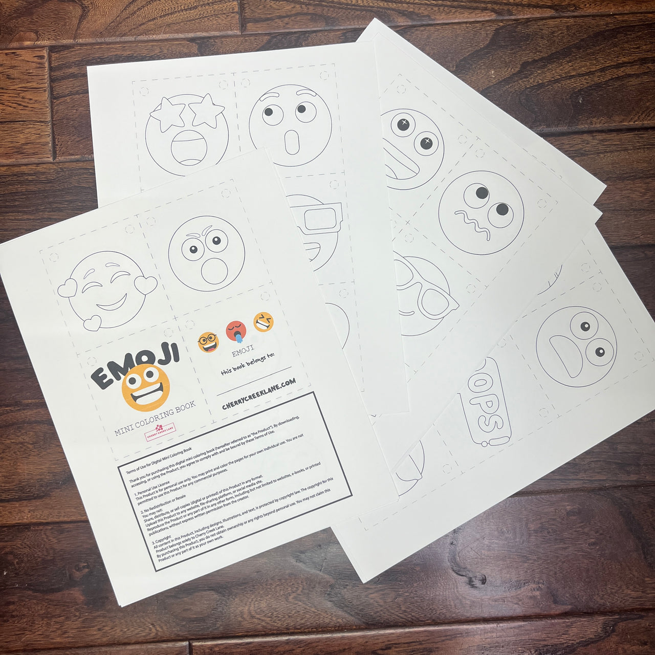 Pocket Size Emoji Coloring Book (DIGITAL)