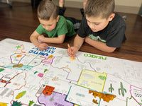Thumbnail for North America, USA and state giant coloring map bundle, photo 2