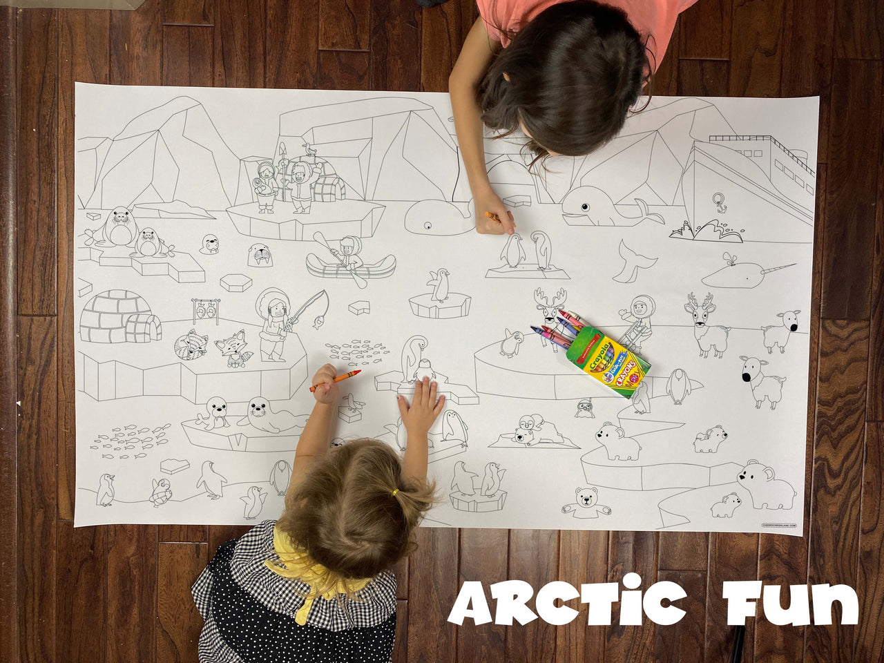 Arctic Fun Table Size Coloring Sheet