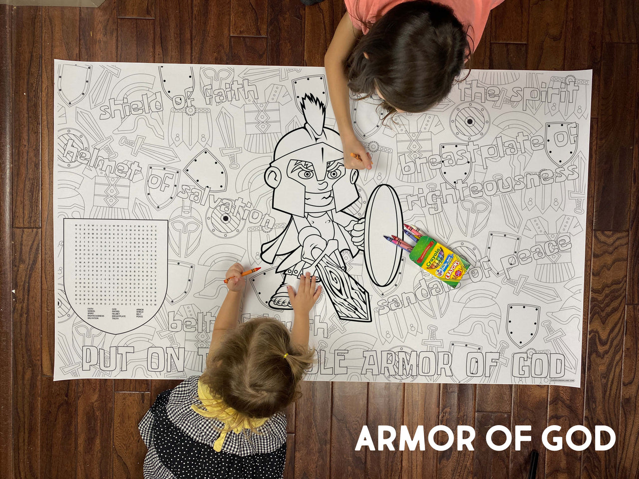 Armor Of God Table Size Coloring Sheet