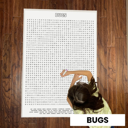 Bugs giant 30x44.5 word search on floor