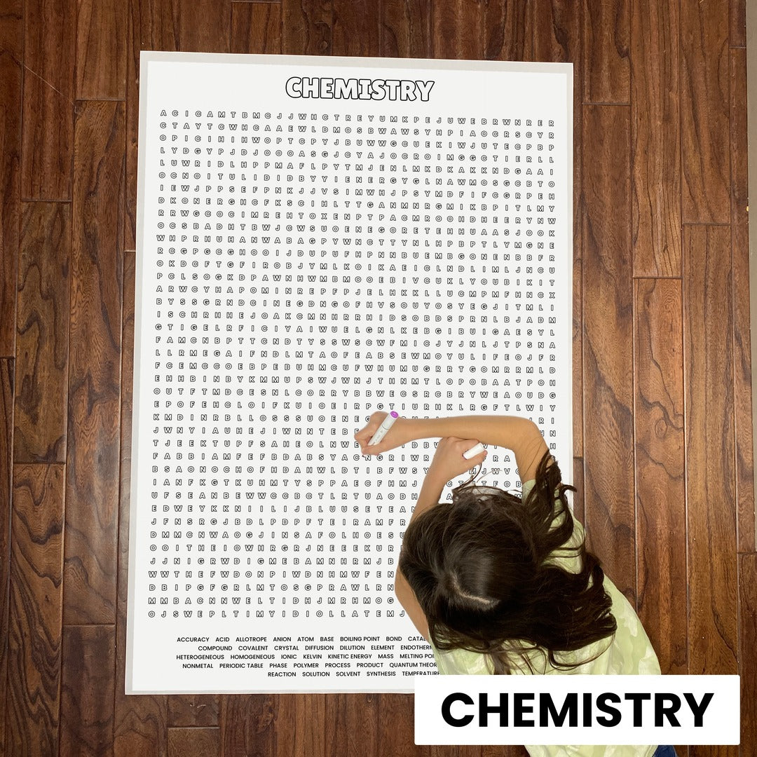 Chemistry giant 30x44.5 word search on floor