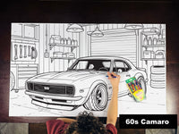 Thumbnail for 67 Camaro Table Size Coloring Sheet