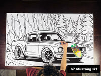 Thumbnail for 67 Mustang GT500 Table Size Coloring Sheet