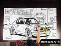 Thumbnail for Hakosuka GTR Table Size Coloring Sheet