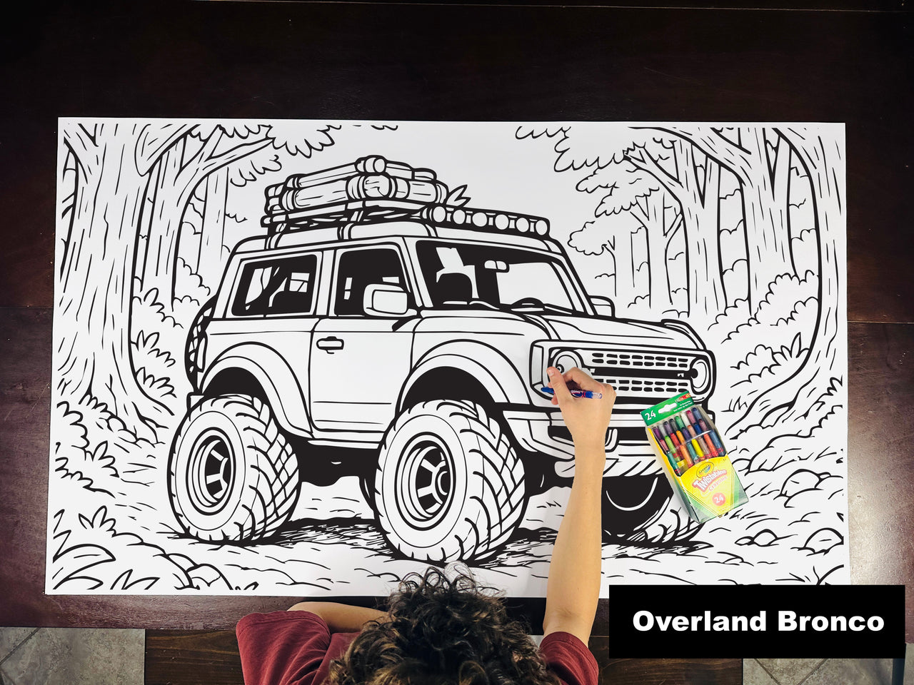 Overland Bronco Table Size Coloring Sheet
