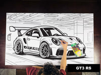 Thumbnail for GT3 RS Table Size Coloring Sheet