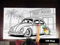 Thumbnail for VW Bug Table Size Coloring Sheet
