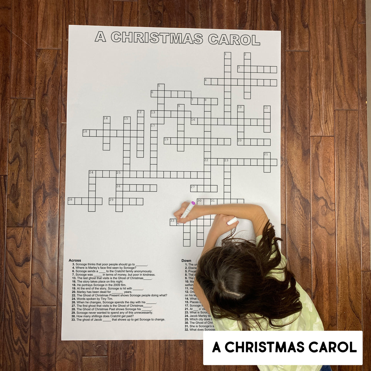 A Christmas Carol Giant Crossword Puzzle