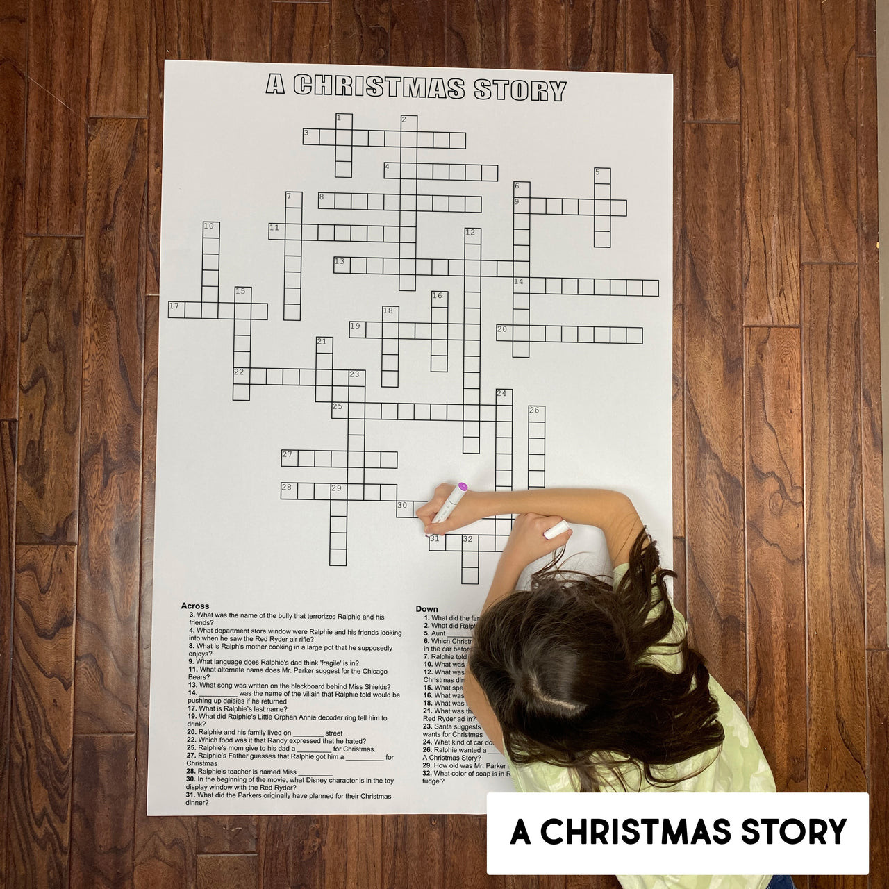 Christmas Story Giant Crossword Puzzle