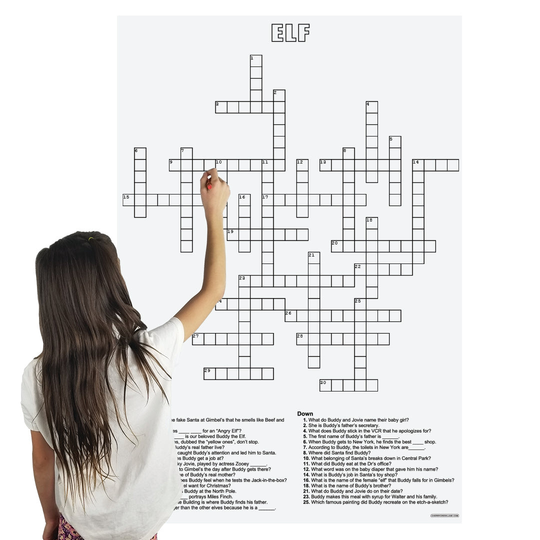 Elf Giant Crossword Puzzle