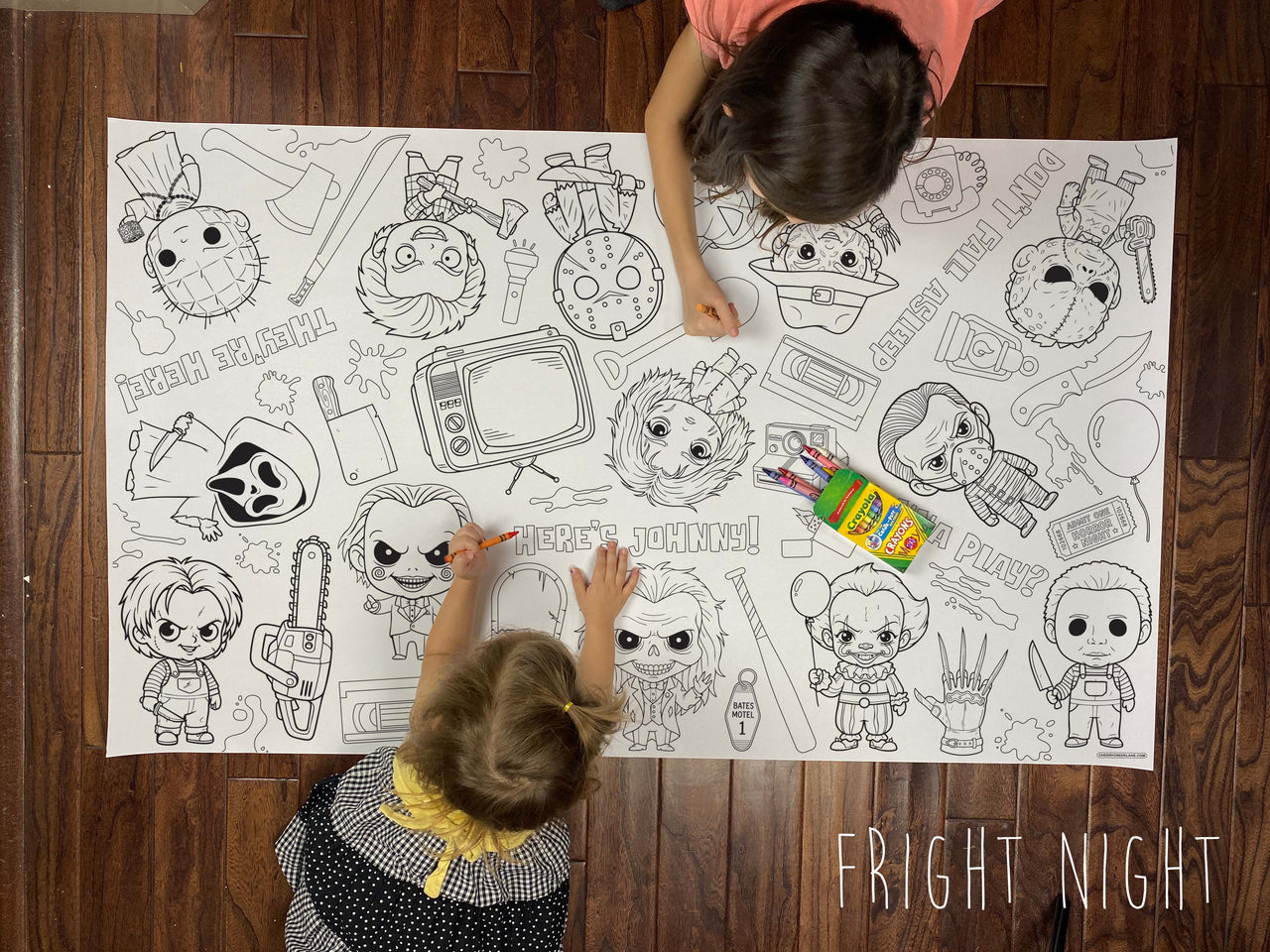 Fright Night Table Size Coloring Sheet