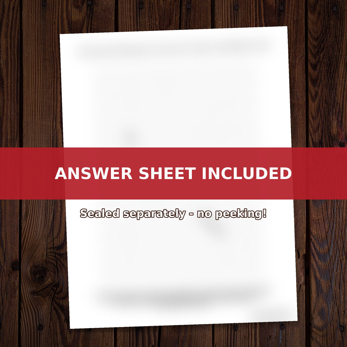 The Impossible Follow Him answer sheet included, sealed separately