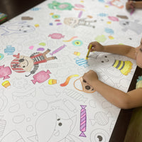 Thumbnail for Close-up of the Halloween Costume coloring sheet colored in with markers