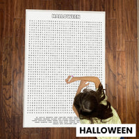 Thumbnail for Halloween giant 30x44.5 word search on floor