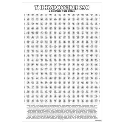 The Impossible 250 Christmas Word Search full 30x44.5 sheet