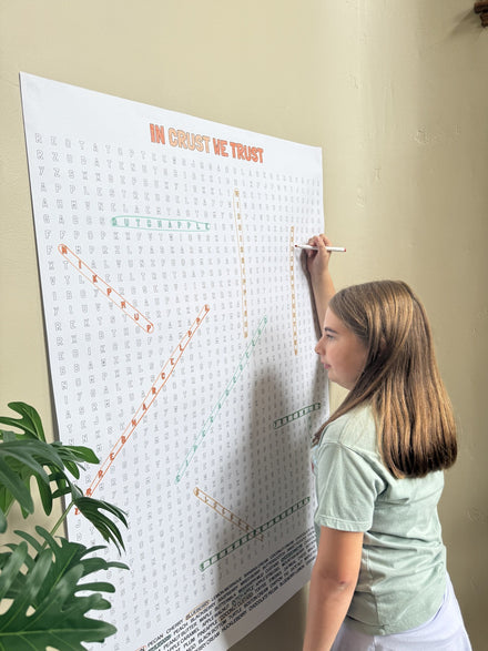 In Crust We Trust Giant Word Search Puzzle