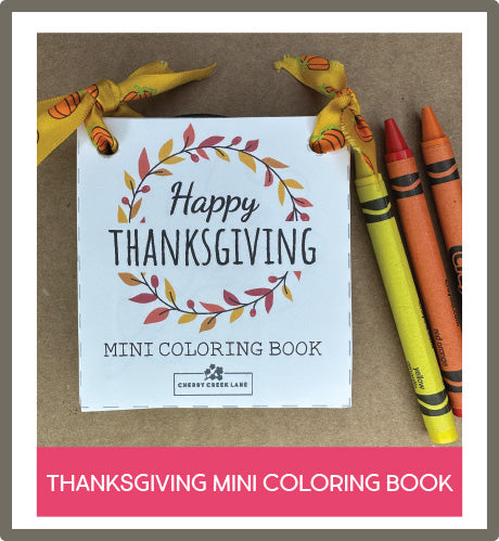 Thanksgiving mini coloring book
