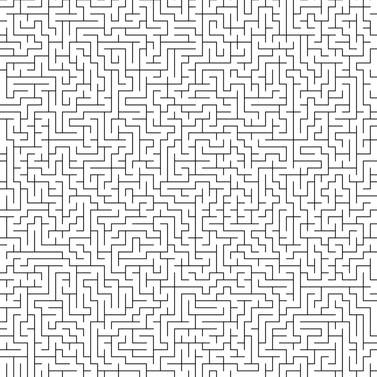 Close-up of The Impossible Maze puzzle grid