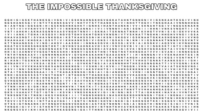 Top of The Impossible Thanksgiving sheet with title