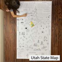 Thumbnail for NORTH AMERICAN BUNDLE - North America Map, USA Map, & A State Map Table Size Coloring Sheets