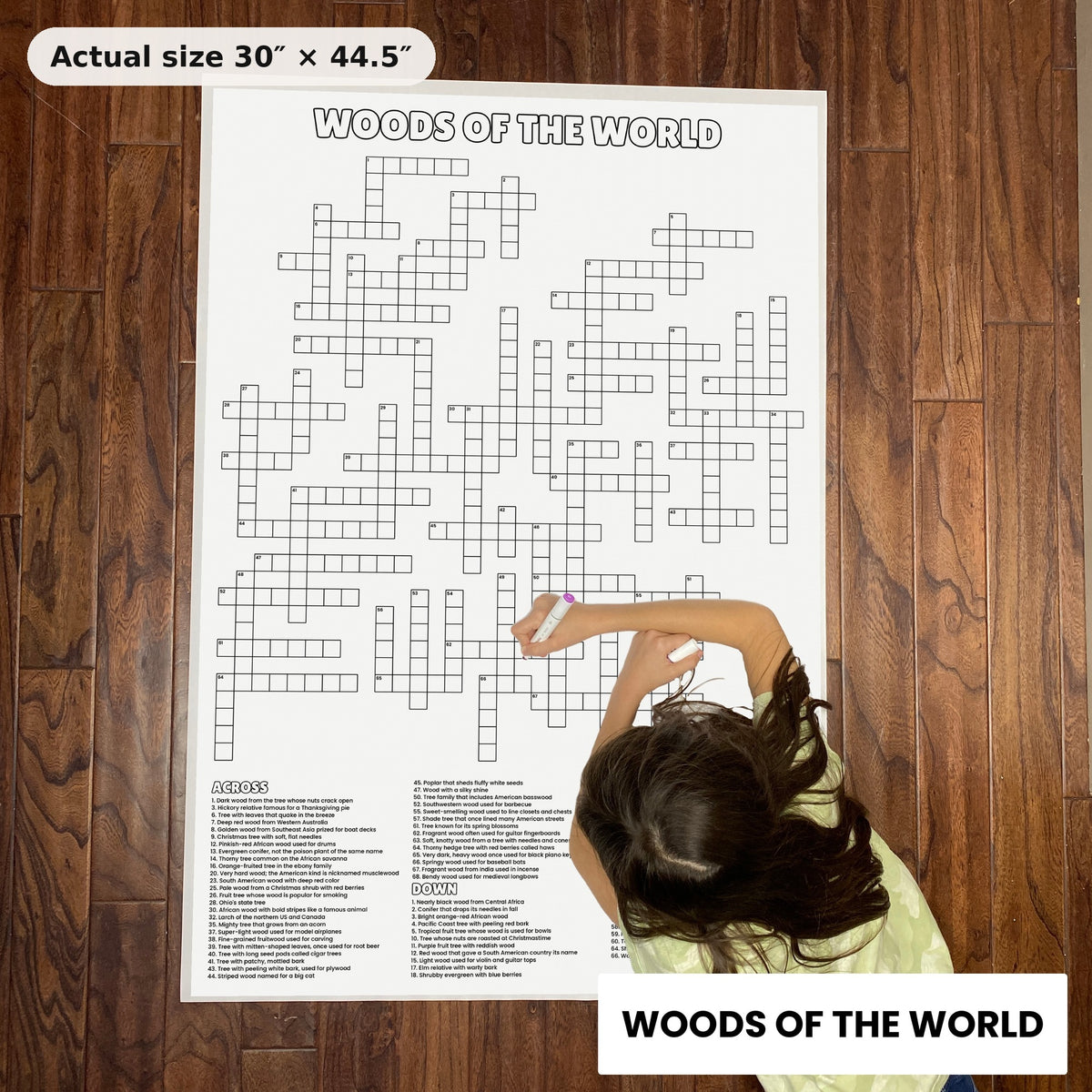 Woods of the World Giant Crossword Puzzle - Cherry Creek Lane
