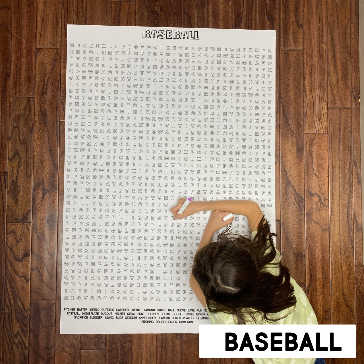 Baseball Giant Word Search Puzzle
