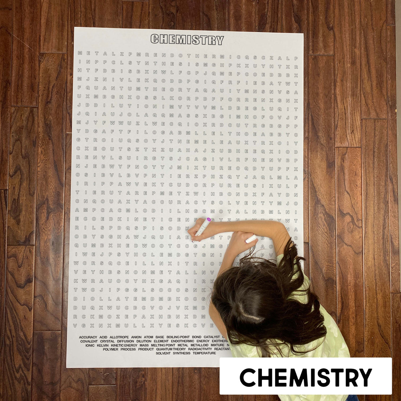 Chemistry Giant Word Search Puzzle cherrycreeklane