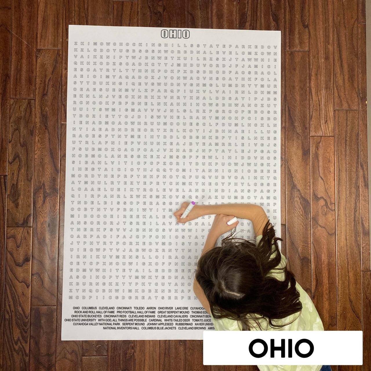 Ohio State Giant Word Search Puzzle