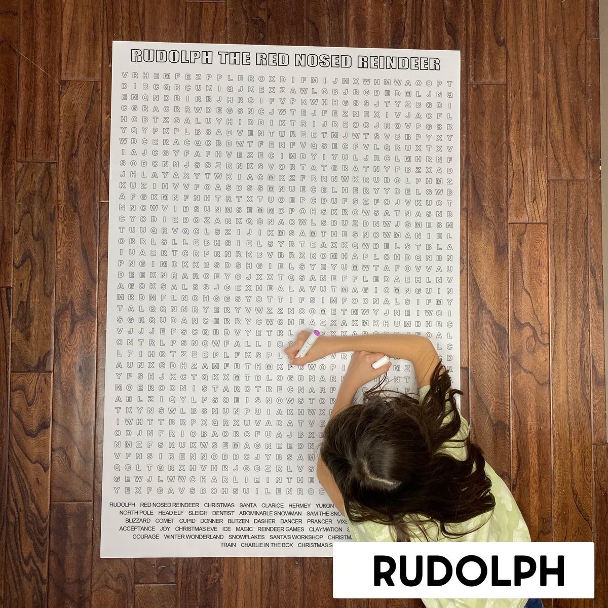 Rudolph Giant Word Search Puzzle