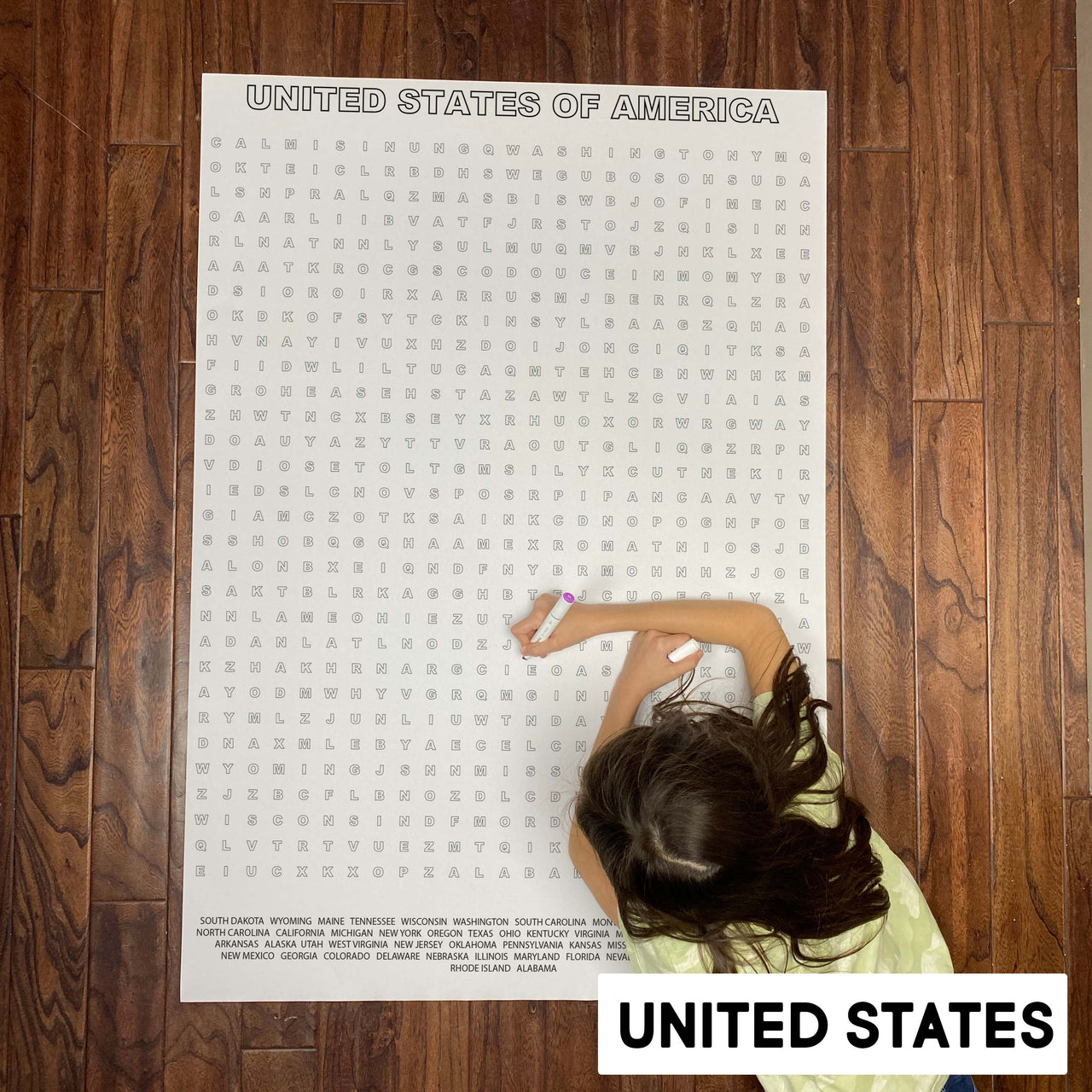 United States Giant Word Search Puzzle