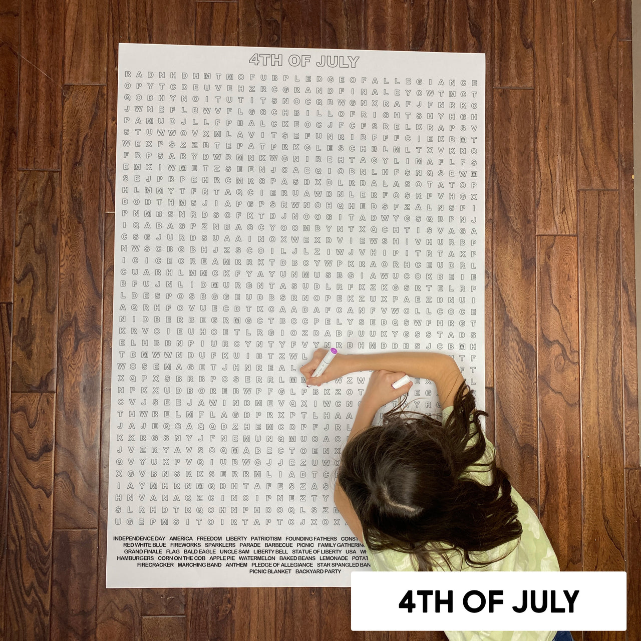 4th of July Giant Word Search Puzzle