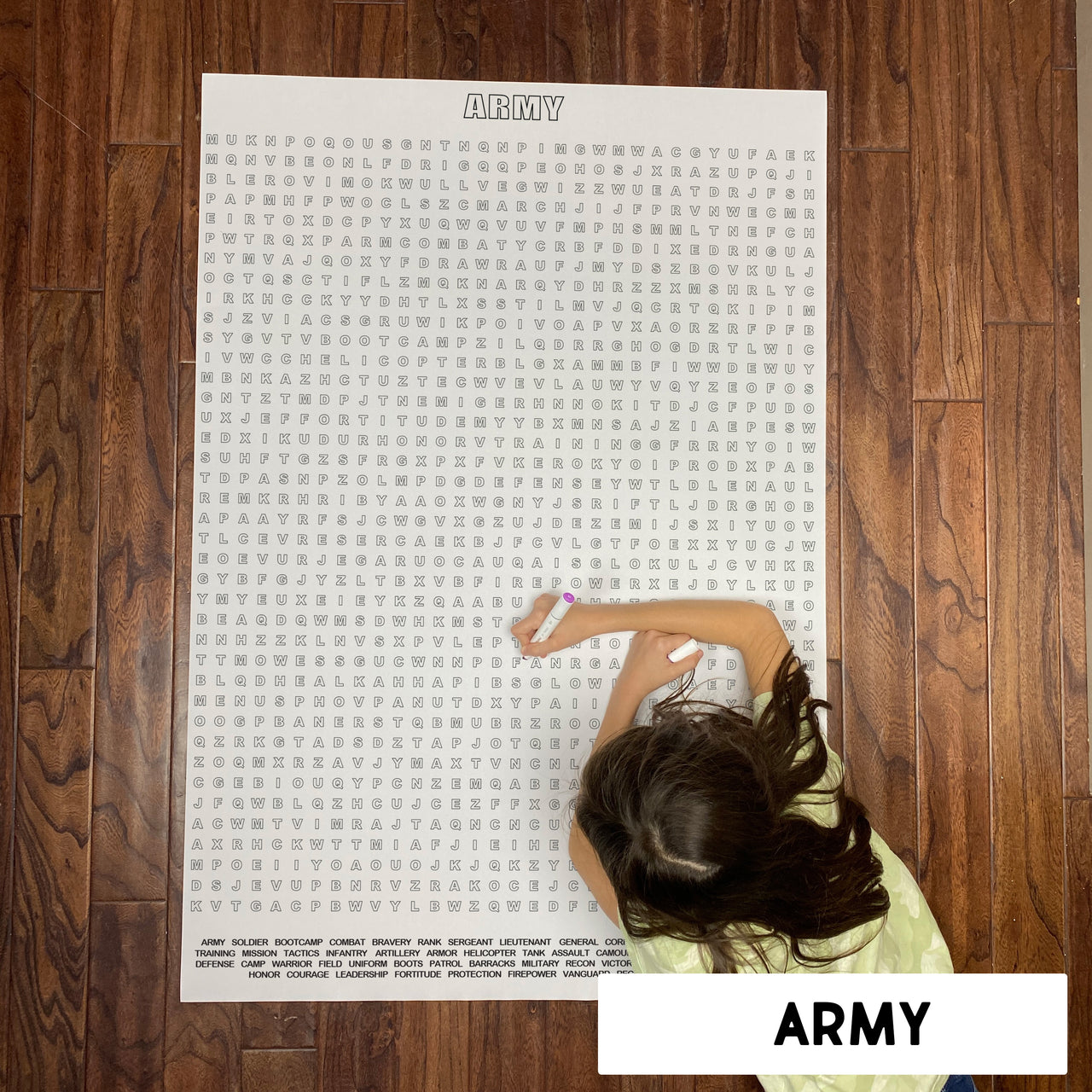 Army Giant Word Search Puzzle