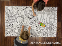 Thumbnail for Zentangle Dream Big Table Size Coloring Sheet