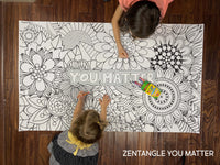Thumbnail for Zentangle You Matter Table Size Coloring Sheet