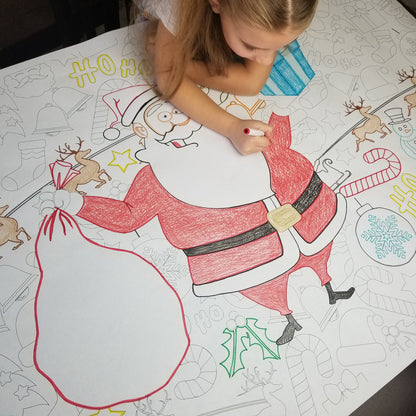 Santa giant table size coloring sheet