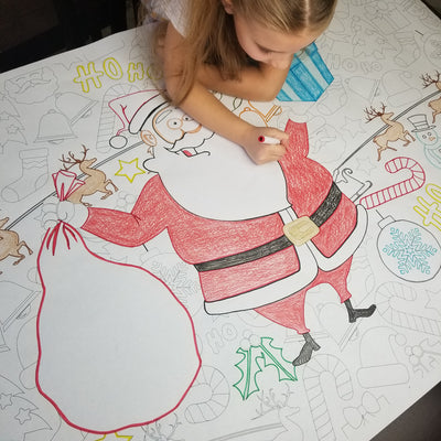 Santa giant table size coloring sheet