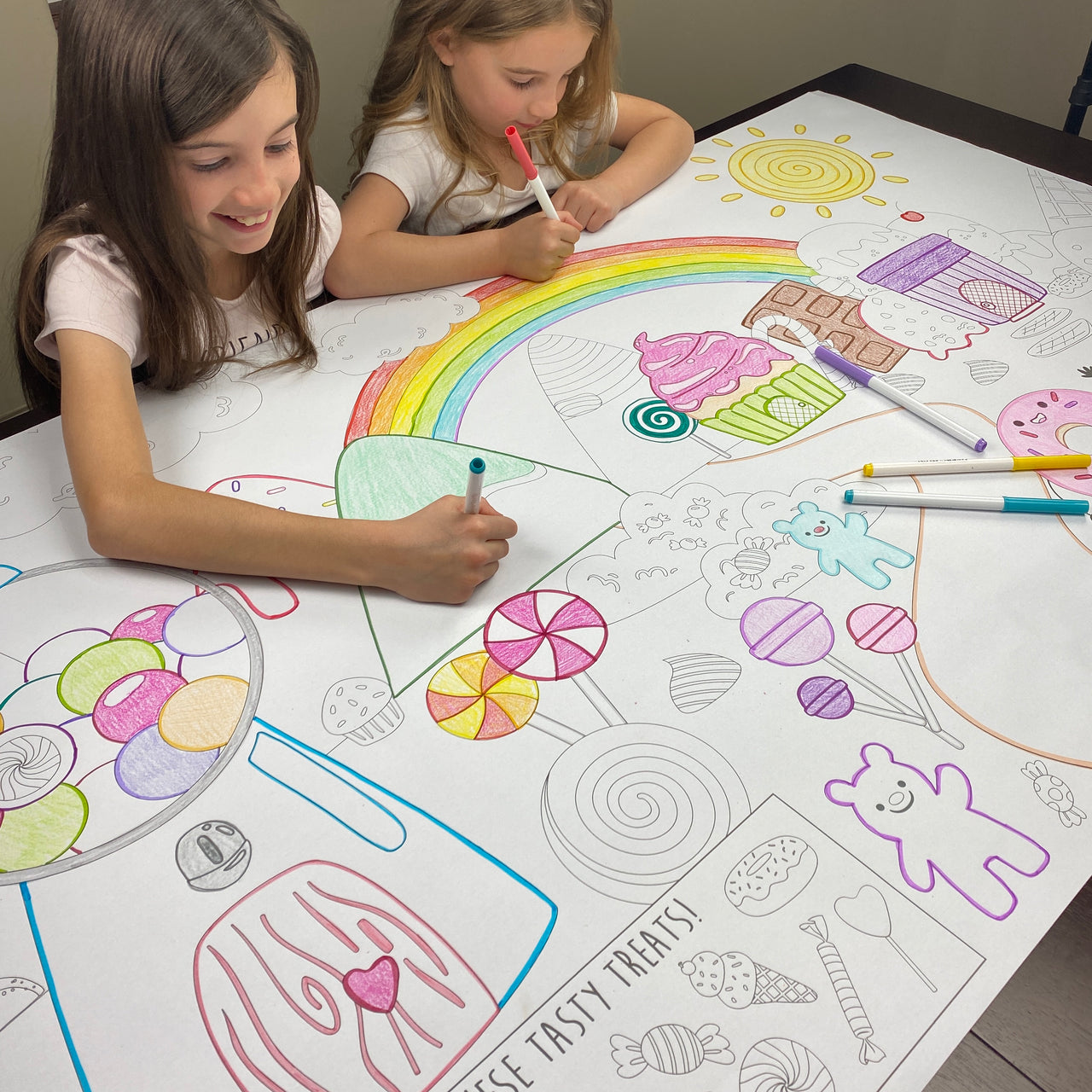 I Spy Candyland Table Top Coloring Banner