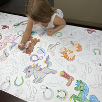 Thumbnail for Horses Table Size Coloring Sheet