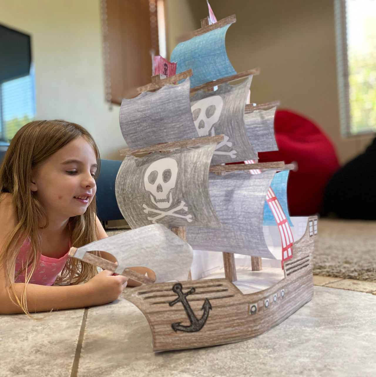 Pirate Ship 3D Coloring